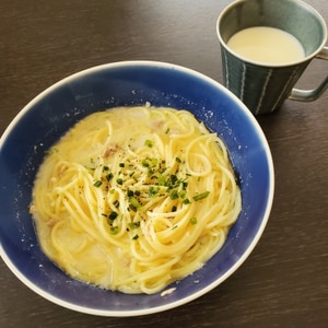 レンジで簡単♪和風ツナクリームパスタ☆